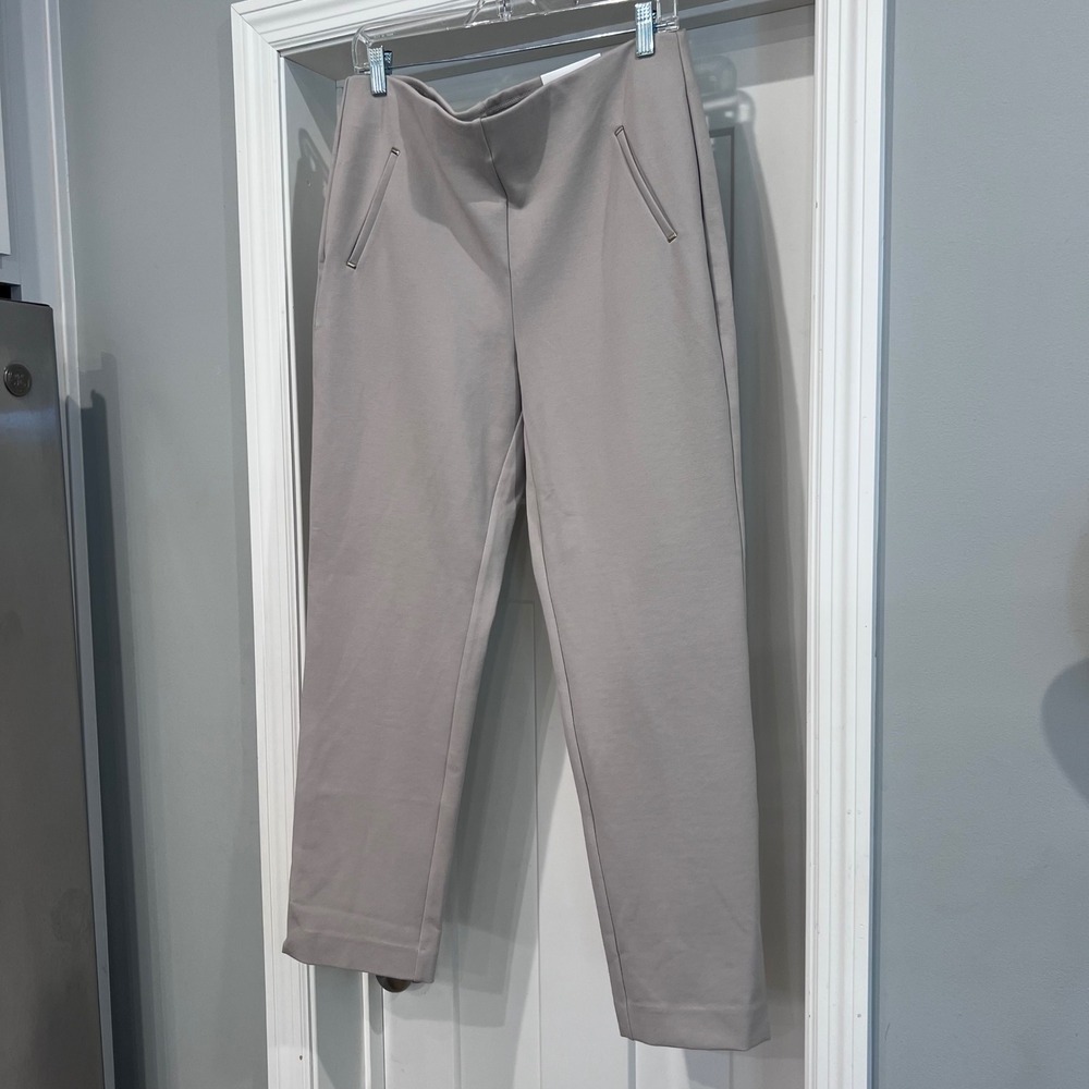 Chicos So Slimming 360 Juliet Ankle Pant Helium Gray Trim Detail 2R US 12 NWT